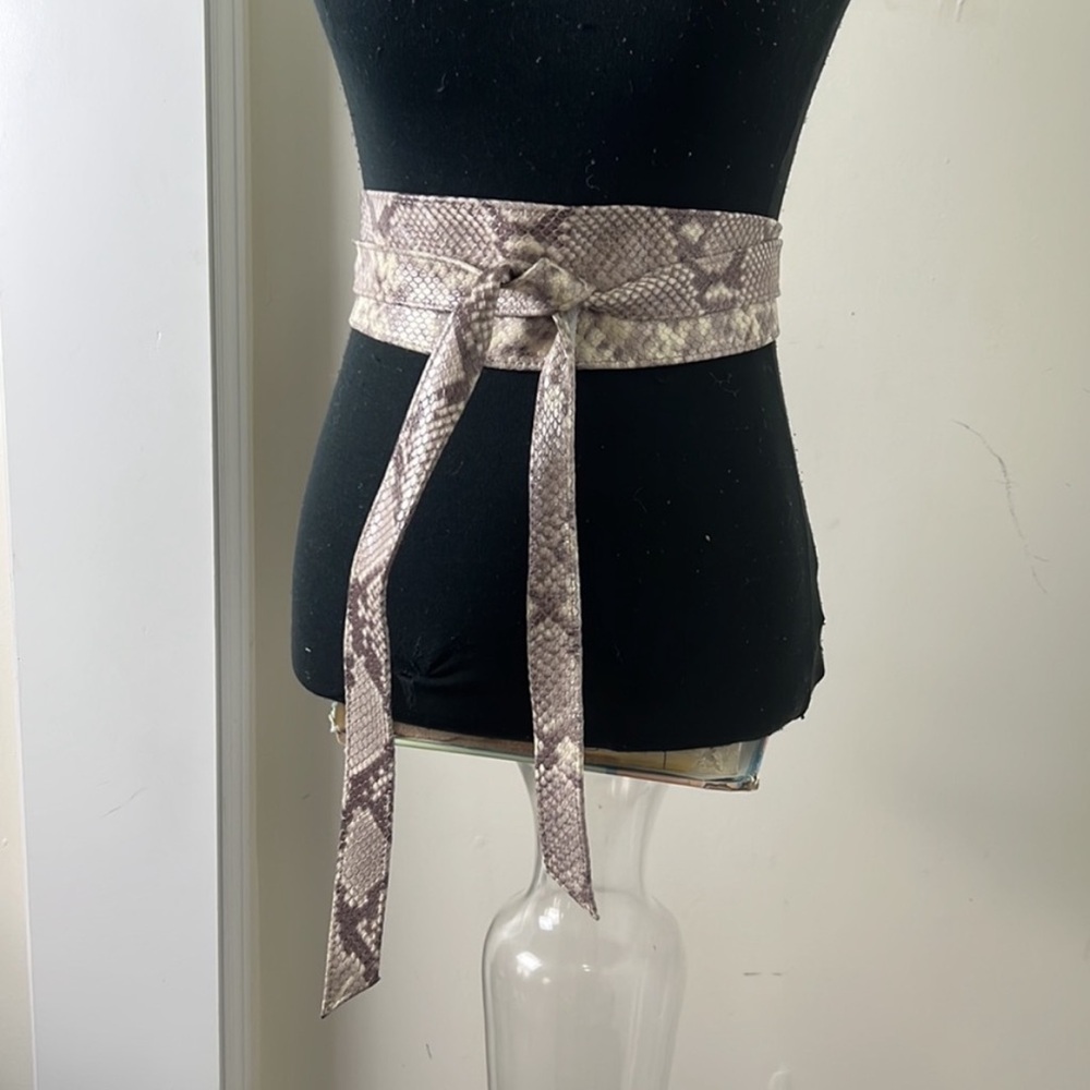 Brave 1992 Vintage Snake print leather wrap Belt